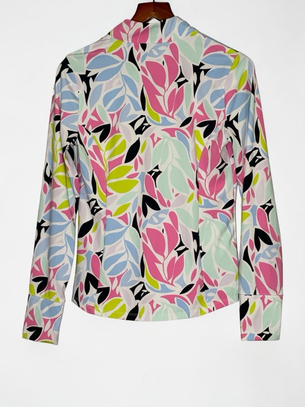 Tommy Bahama Golf Women's IslandZone 1/4 Zip Floral Leaf Performance Pullover M - Picture 4 of 9